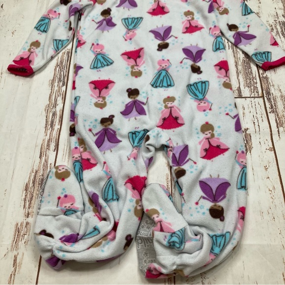 Carter’s Footies Pajamas Fleece White Princess Graphic Sz 24M - Picture 10 of 10